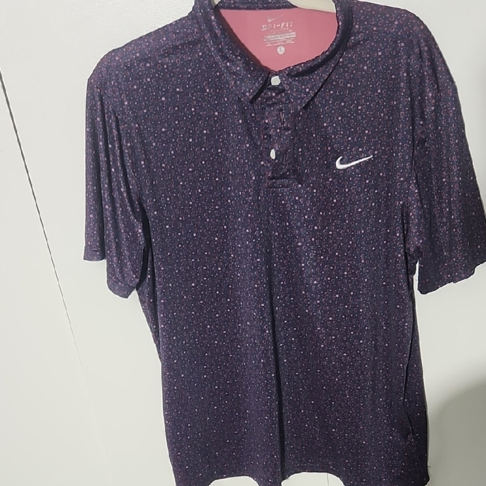 Nike Men's Dark Purple Polo Shirt
